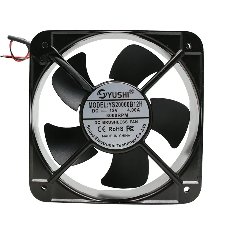 200x200x60mm 12V 24V 48V 높은 풍량 충전 파일 에너지 저장 서버 브러시리스 냉각 팬