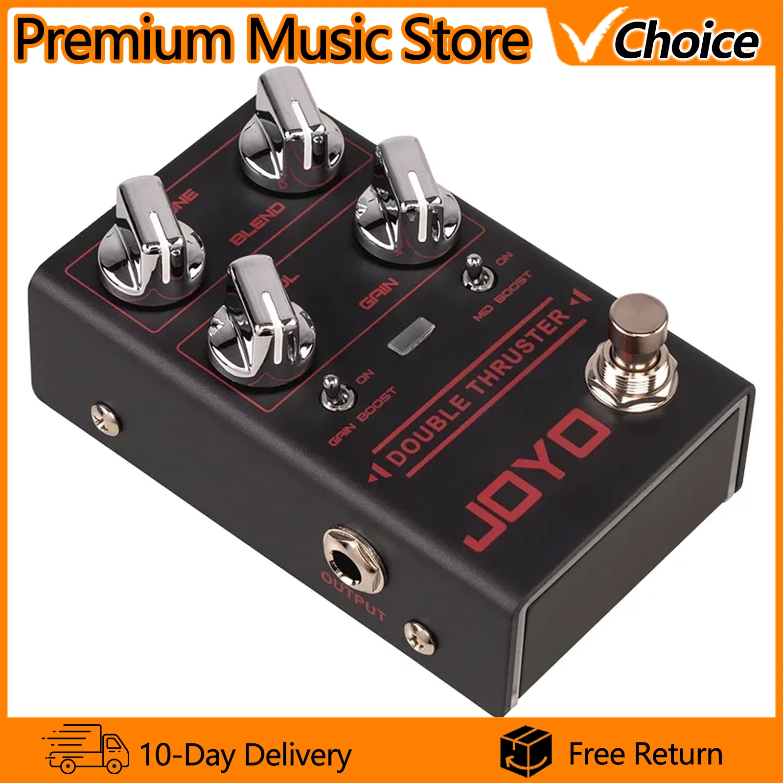 

JOYO R-28 DOUBLE THRUSTER Bass Overload Pedal, Providing Sharp And Grainy High-frequency Sound, Designed For Bass Guitar Parts
