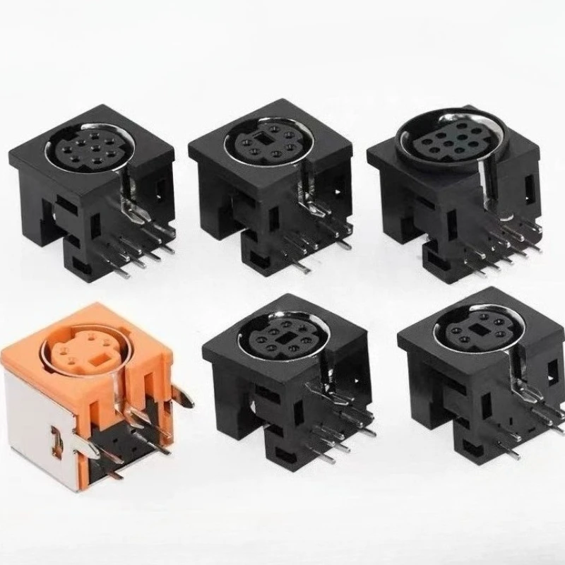 1pcs S Terminal Audio Video Din Female Socket Wiring Harness Connector S-video PCB Mount 3/4/5/6/8/9Pin