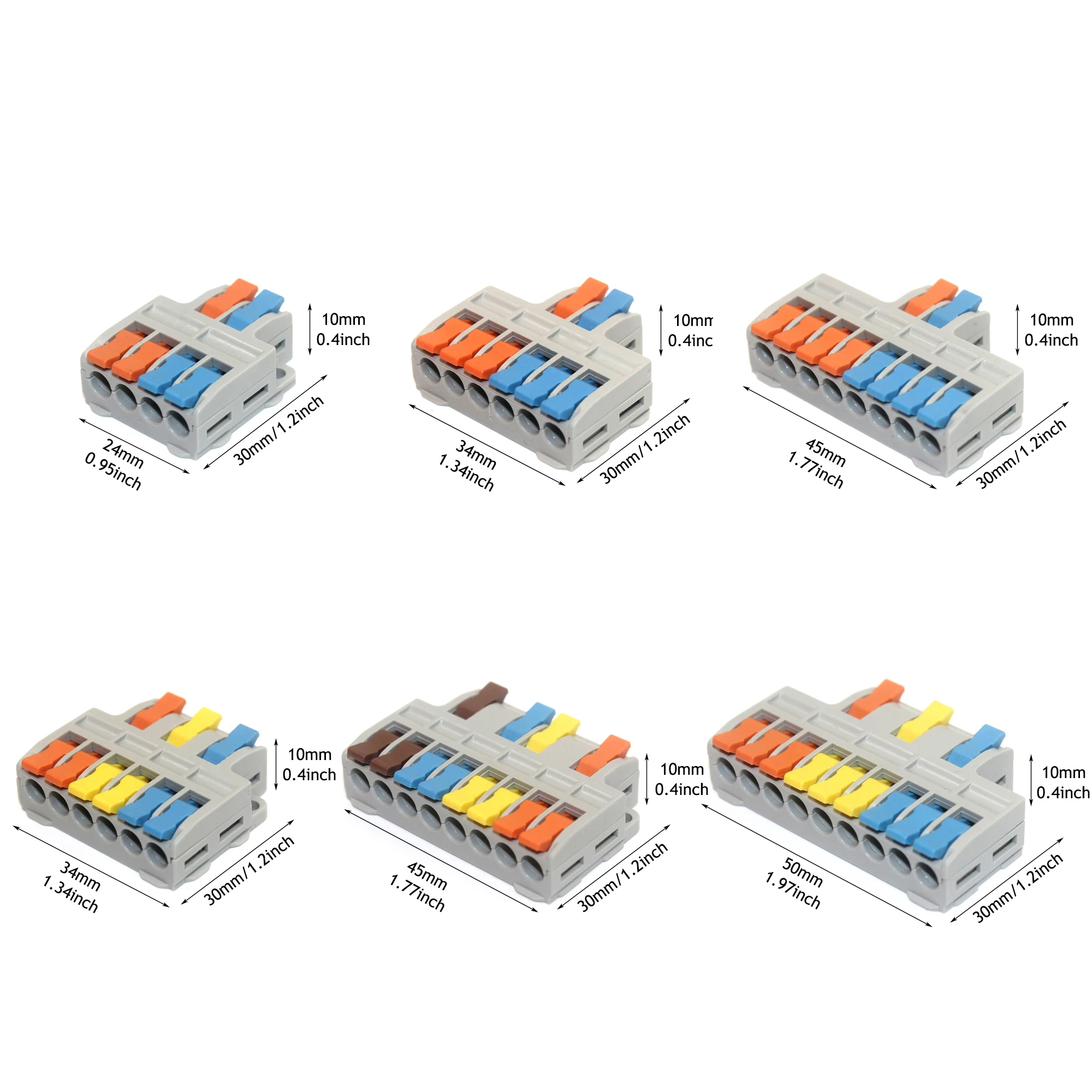 5/10pcs Quick Wire Connector, Universal Compact Wiring Splicing Conector, Electrical Push In Lighting Terminal Block Connector