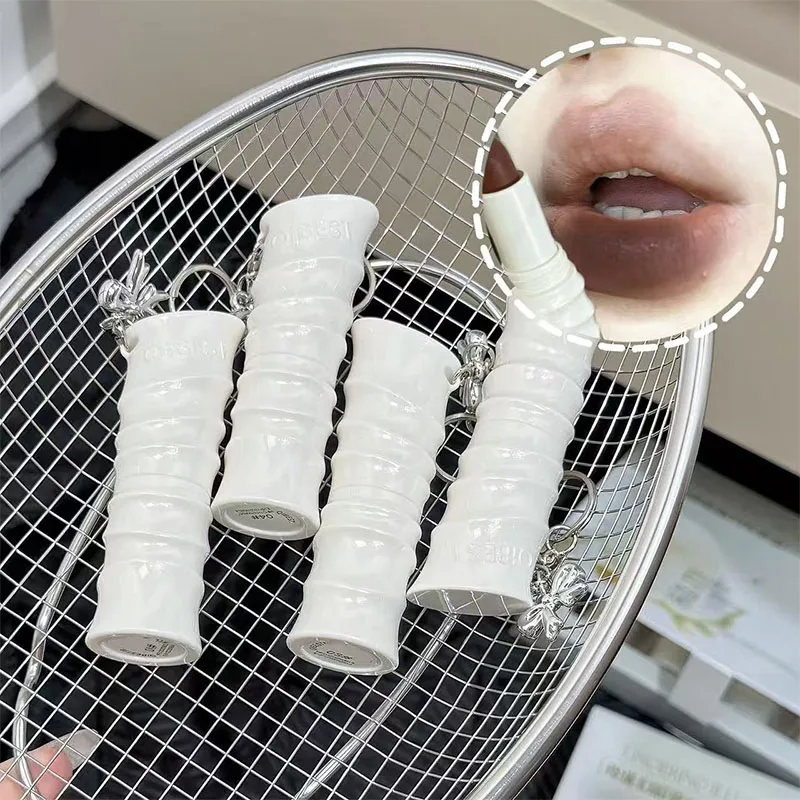 QIBEST 신제품 정교한 심포니 매트 립스틱 매트 소프트 미스트 한국 화장품 라이트 컬러 컬러풀 지속력 있는 반짝이는 립스틱 메이크업