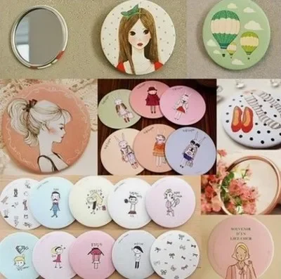 10-50pc/lot Queens series Cosmetic mirror / sweet women makeup pocket mini mirrors / portable mirror/nice gift