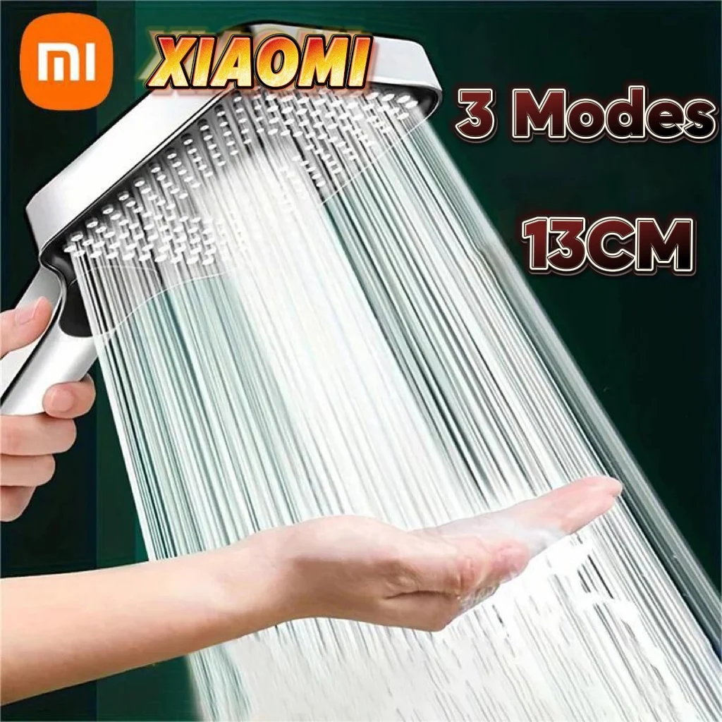 Xiaomi Large Panel Shower Head 13cm 3 Modes High Pressure Adjustable Massage Shower Head Filter Element Bathroom Accessories