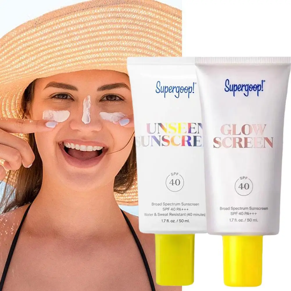 Unsichtbare Creme Breit spektrum spf40 Sonnenschutz Gesicht Primer-lang anhaltende wasserdichte Make-up Basis creme für weiche Schönheit Gesundheit