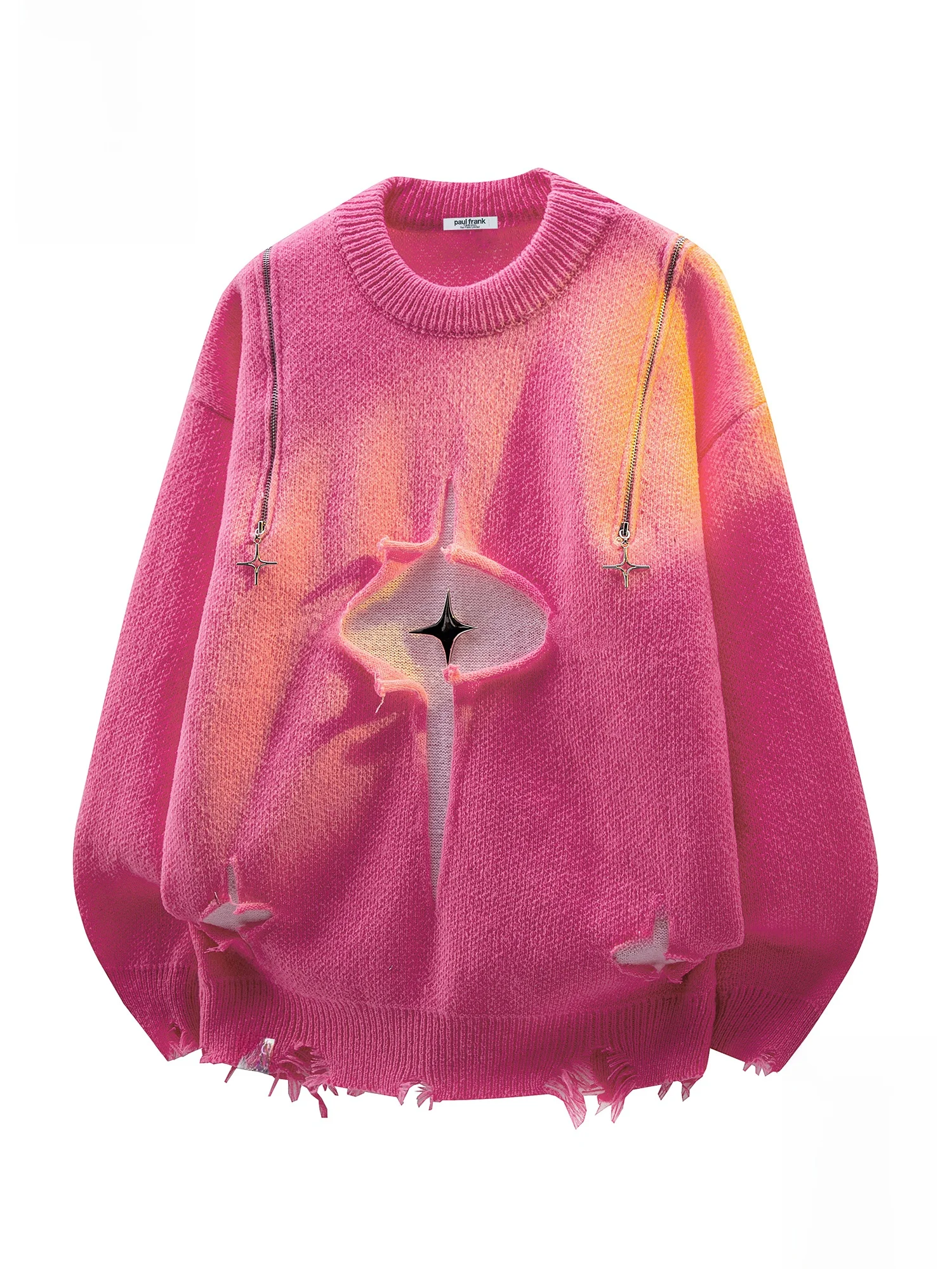 

Loose Fit Monkey Knitted Sweater for Men Casual Sle Durable Polyester Fiber Long Sve round Ne Design