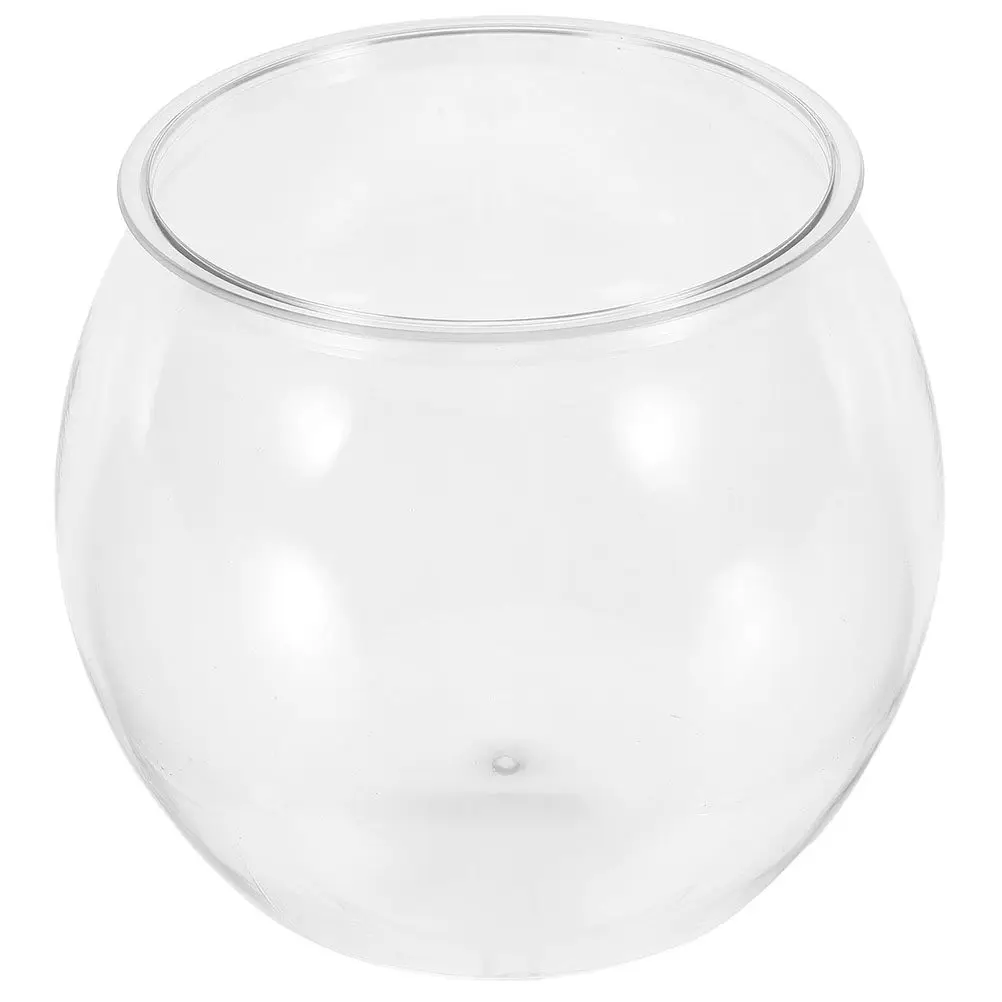 

Круглый пластиковый аквариум-шар для рабочего стола, прочный мини-аквариум для рыбок Бетта, кашпо для растений, пластиковый мини-аквариум