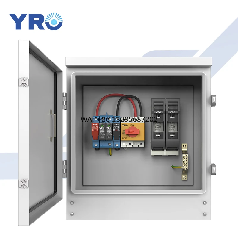 

OEM Distribution Box IP65 Cold Steel Metal DC Combiner Box Junction Box 1 String for Solar Panel