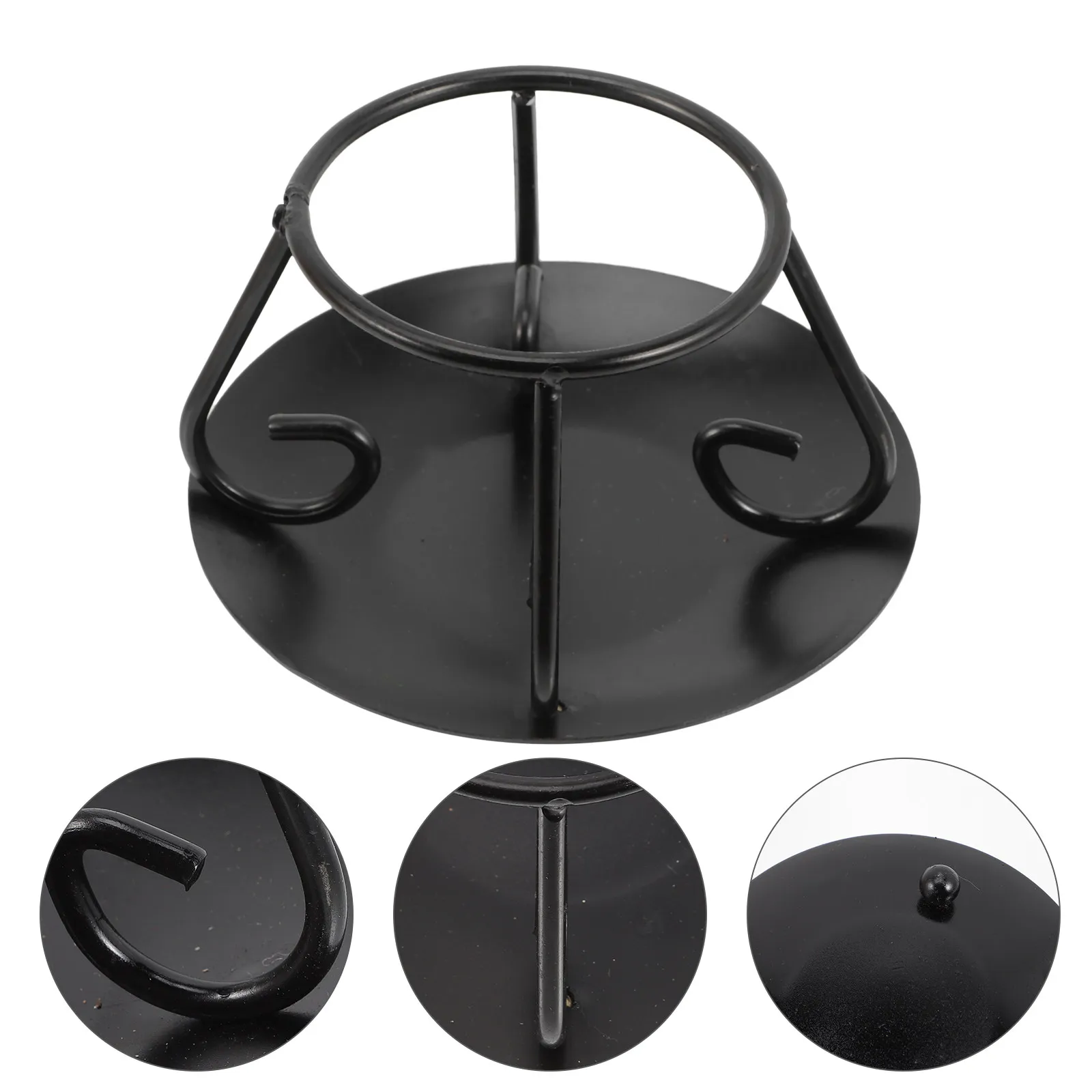 Cast Iron Cauldron Stand Rustic Desktop Pot Holder Stable Heat Diffusing Rack for Cauldron Cooking Outdoor Camping Kitchen Use