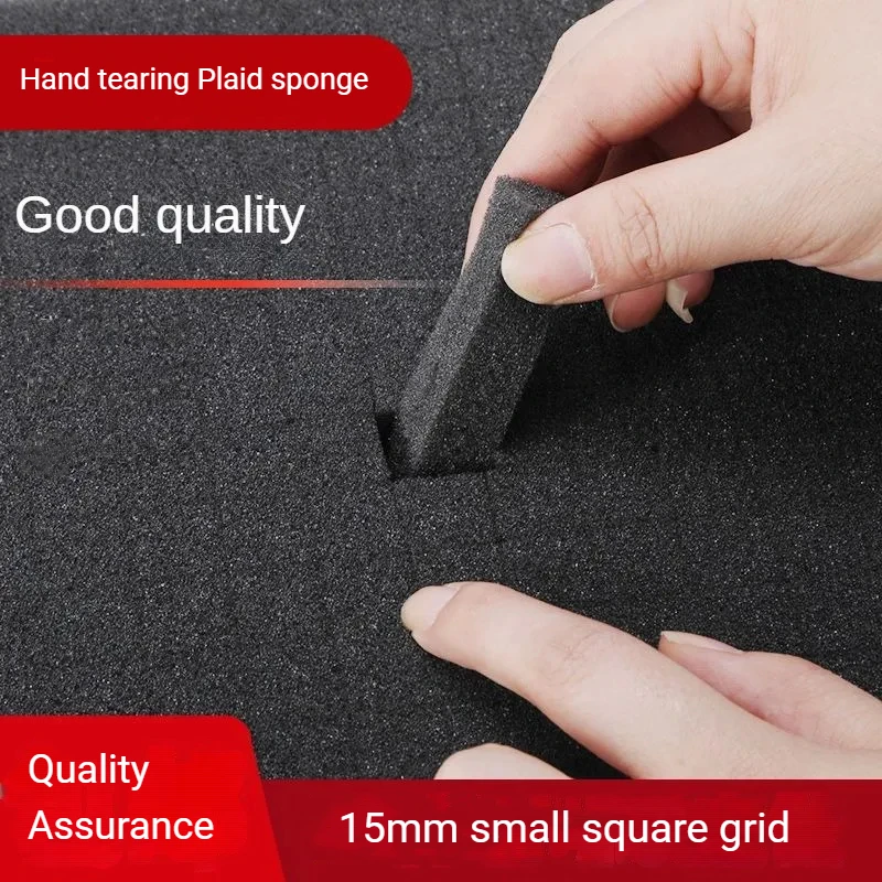 

Pre-Cutting Foam Insert High Density Pick Pluck Foam For Toolbox Lining DIY Hand Tear Sponge Plaid Shockproof Packaging Filler