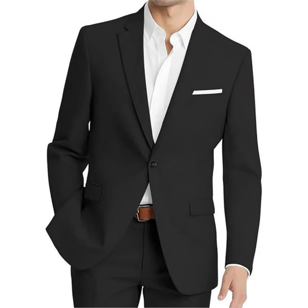 

High-quality Business Suits for Men 2 Piece (Blazer+Pants) Casual men's suits Wedding best man suit Elegant full men's suit