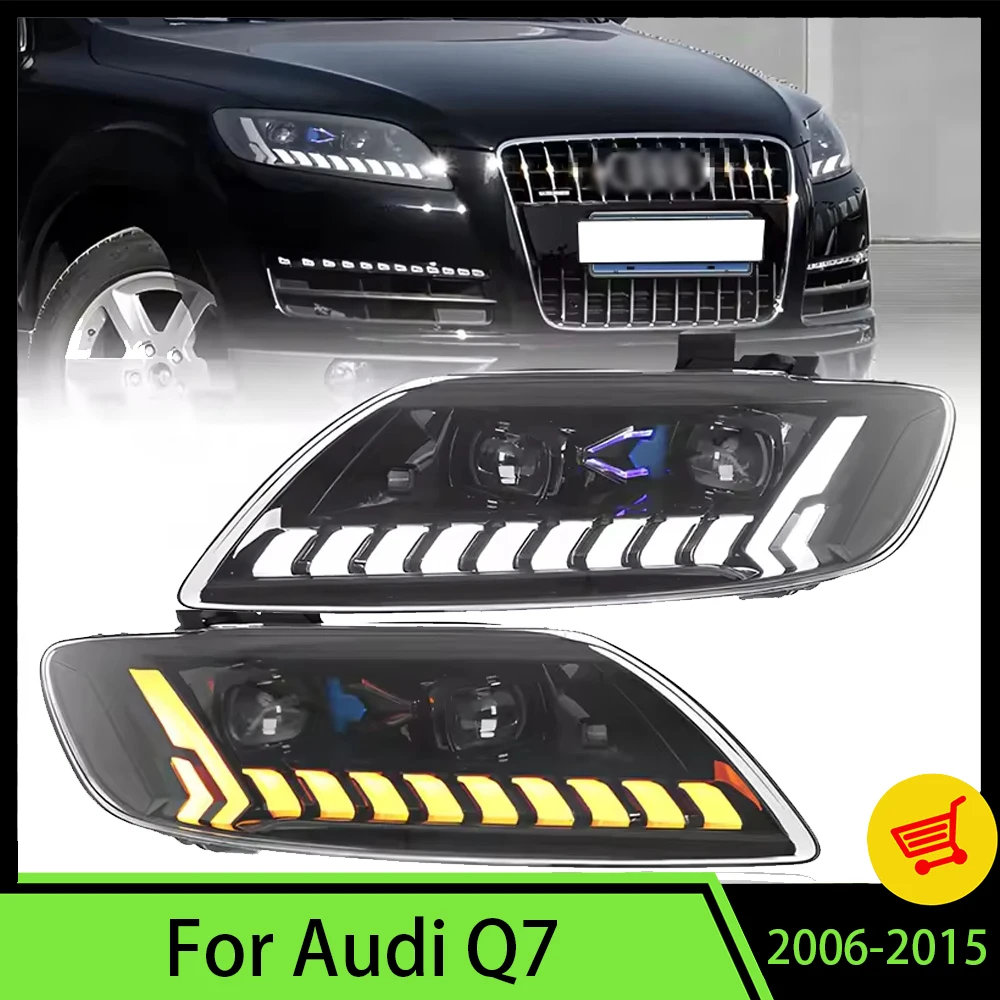 

Car Head Lamp for AUDI Q7 LED Headlight 2006-2015 Headlights Q7 DRL Turn Signal High Beam Angel Eye Projector Lens