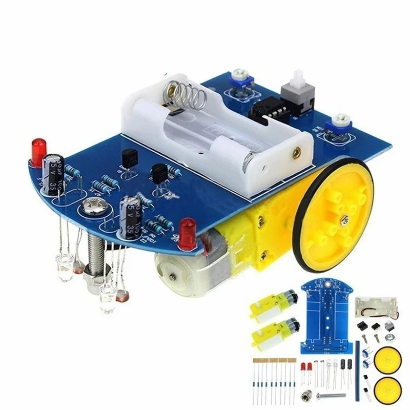 Imagem -05 - Diy Intelligent Tracking Car Kit D21 Line Patrol Car Parts Tecnologia de Produção Eletrônica Produção