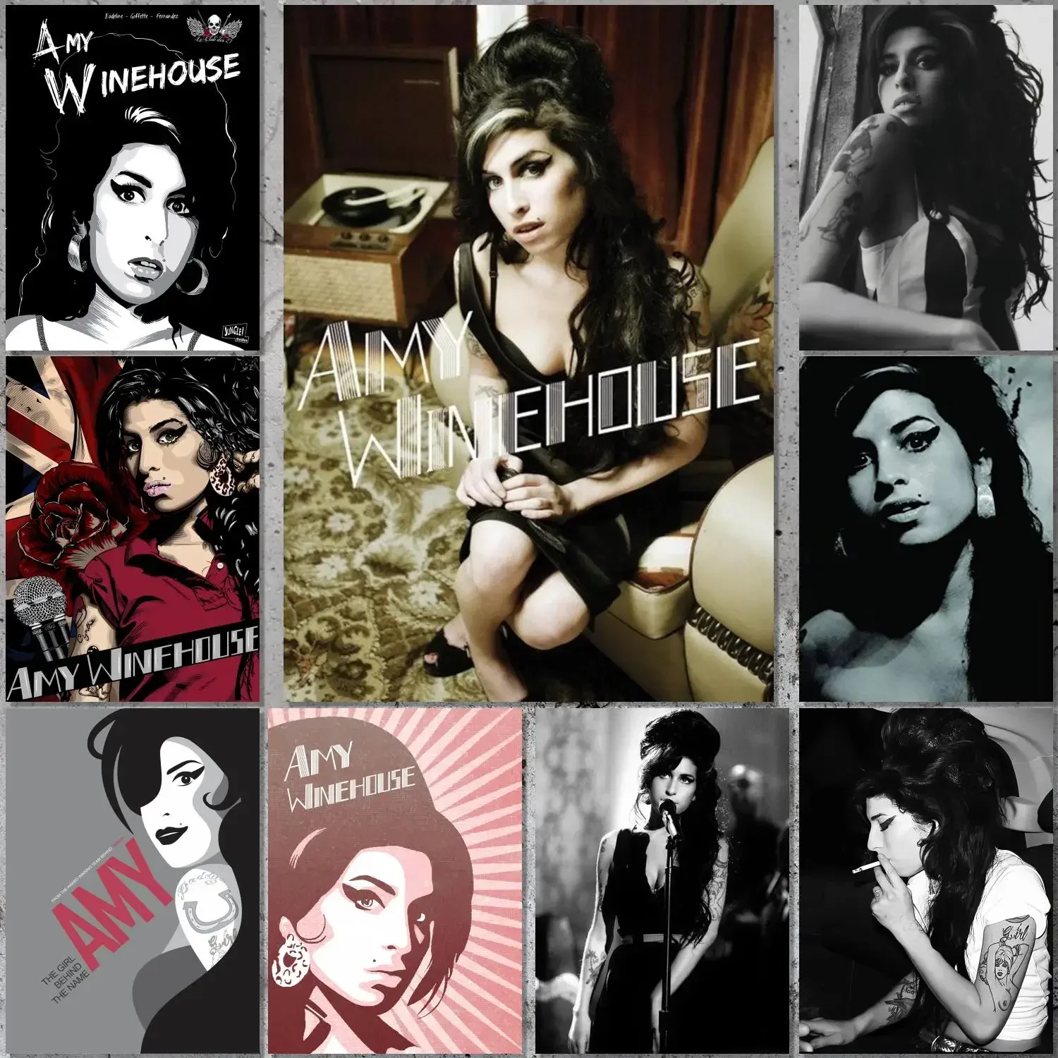 amy winehouse singer songwriter Poster Canvas Art Poster and Wall Art Picture Print Modern Family bedroom Decor Posters