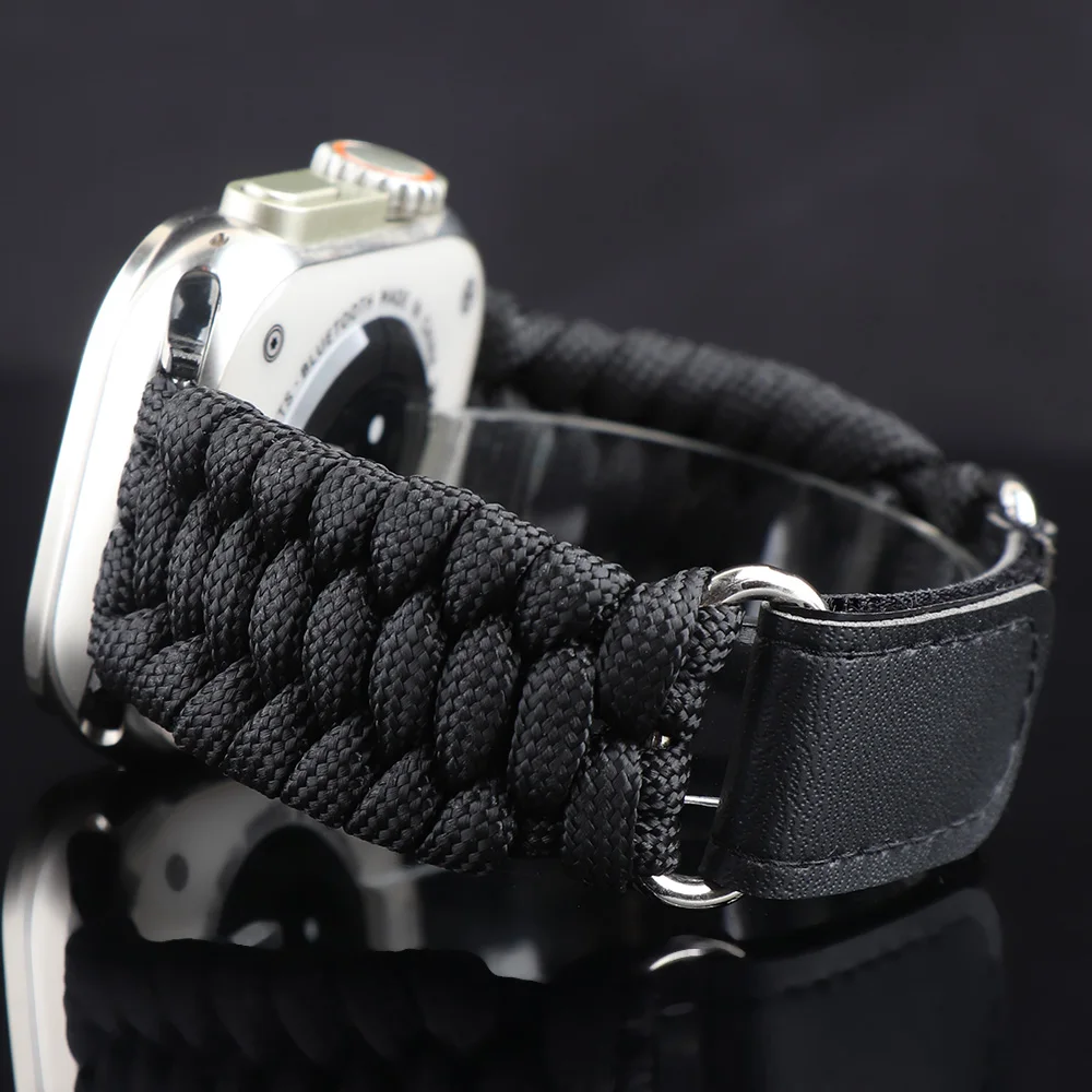 Outdoor-Seilband für Apple Watch 49 mm 46 mm 45 mm 44 mm 42 mm 41/40 mm Schlaufenschnallenarmband iWatch Ultra 2 3 SE 11 10 9 8 7 6 5 4