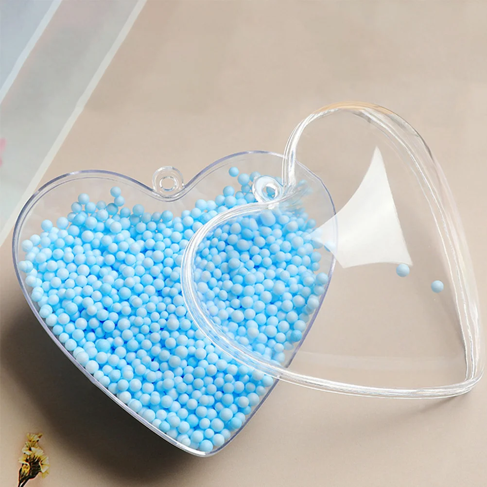 

5Pcs Heart Shaped Ornament Box Transparent Fillable Ball Decor for Valentine's Day Party Home Office Decoration Kit