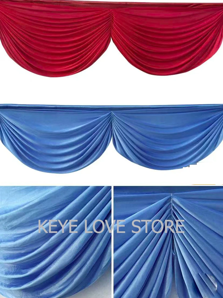 

3/6M Long,Ice Silk Swag Drape Panel,Wedding Stage Background,Event Party Decor Drapery Party Banquet Backdrop,Curtain Swag