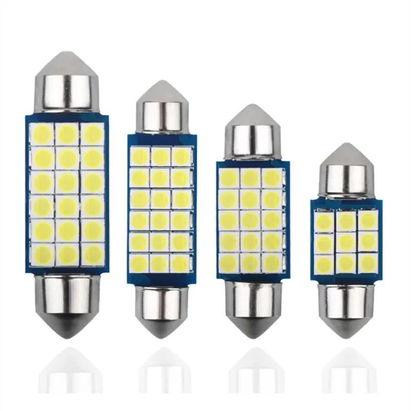 

10PCS Festoon 31mm 36mm 39mm 41mm LED Bulb C5W C10W Car License Plate Light Auto Interior Reading Dome Lamp 12V