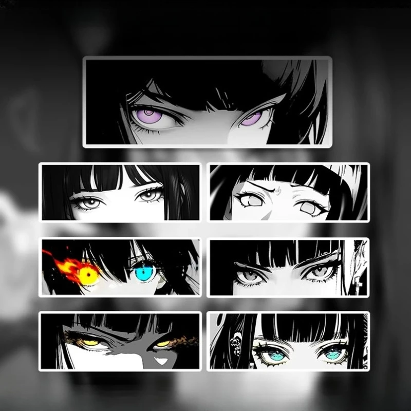 

1 шт. аниме-наклейки для автомобиля с глазами, дизайнерские наклейки с несколькими выражениями, уникальные аксессуары для авто отаку