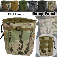 1Pcs 19x12x6cm Waterproof Nylon Camouflage Outdoor Molle Waist Pack Recycle Dump Drop Pouch for Hiking Hunting EDC Accessories