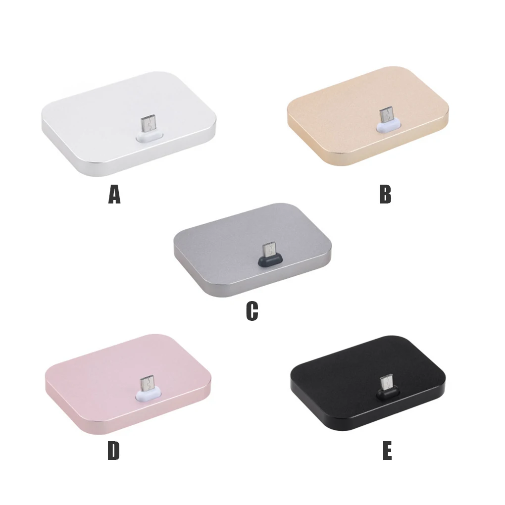 الهاتف المحمول مايكرو USB شاحن حوض المنزل مكتب سطح المكتب الهاتف سبائك الألومنيوم محول الشحن حامل