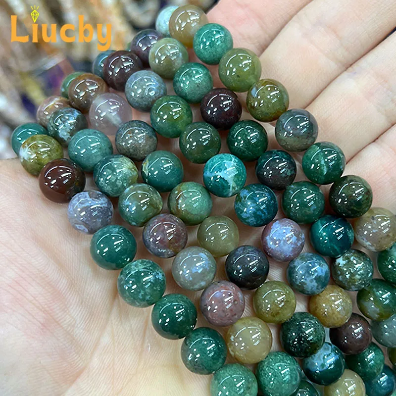 Para fazer jóias pedra natural ágata indiana contas diy charme pulseiras anéis retro artesanato headwear 15 "strand 4/6/8/10/12/14mm