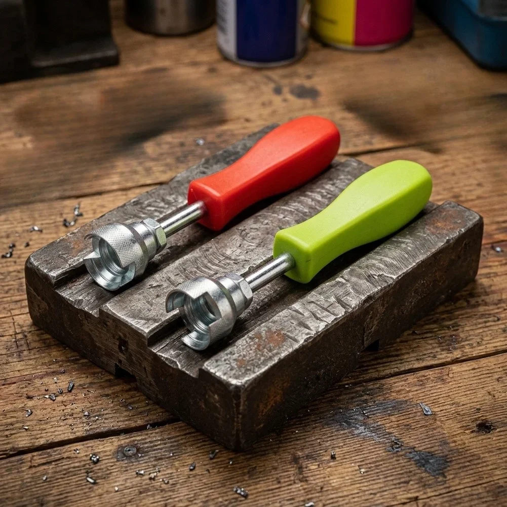 Rear Wheel Brake Tool 160mm 6.29in Brake Spring Compressor Strong Steel Center Shaft Heat-resistant ABS Handle