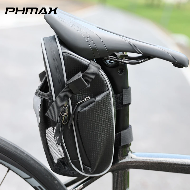 PHMAX Bike Saddle Bag Portable Waterproof Cycling Tail Bag With Water Bottle Rear Pocket Saddle Bag MTB Road Seat Bag