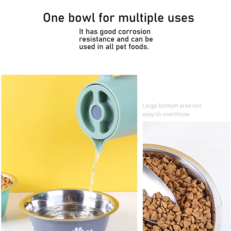 Cute Dog Bowls for Medium Large Dogs Feeding Bowls Water Bowls Stainless Steel Small Dog Food Bowl Elevated Raised Pet Feeders