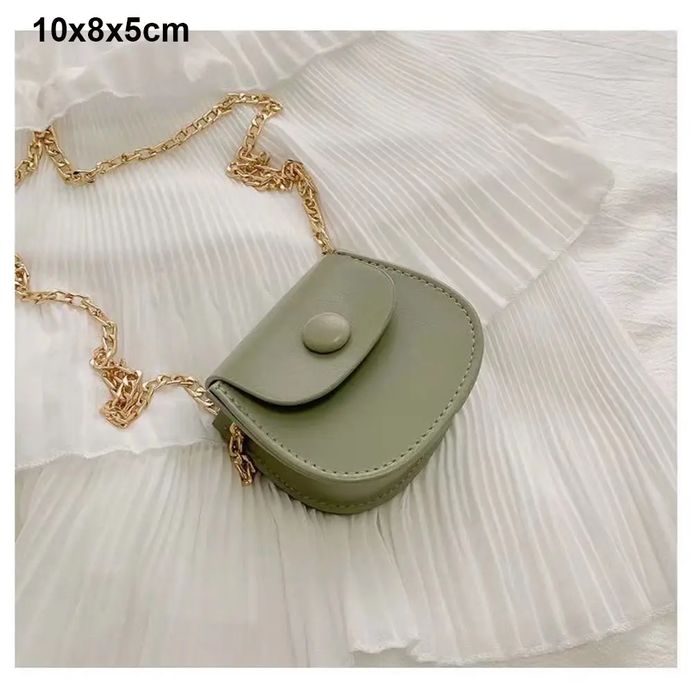 Child Girls Cute Boy Fashion Cross Body Bag Elegant Mini PU Leather Chain Outing Sling Shoulder Bag  Handbag Pouch