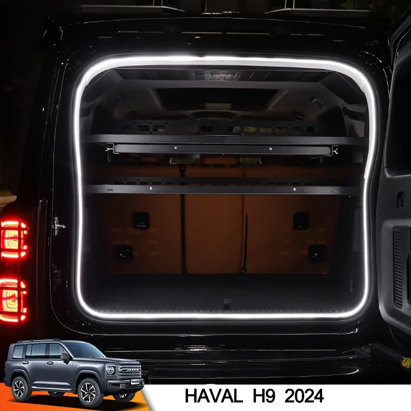new AfterTrunk Light For Great Wall Haval H9 2024 2025 LED Silicone Light Yellow White Proposal Decoration Rear