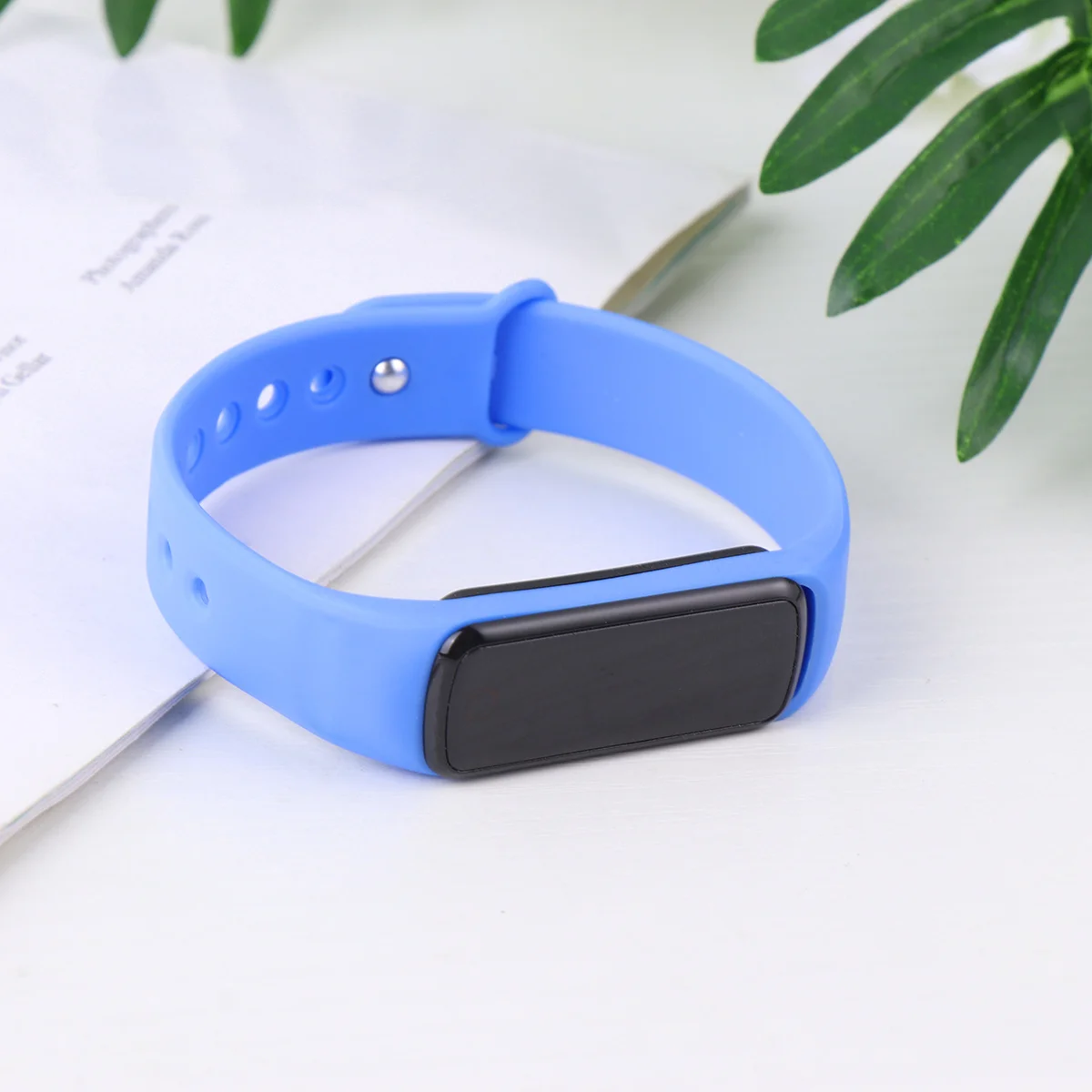 

3-Color LED Smart Wristband for Kids Water Resistant Fitness Tracker with Alarm Music Multi Notifications Blue