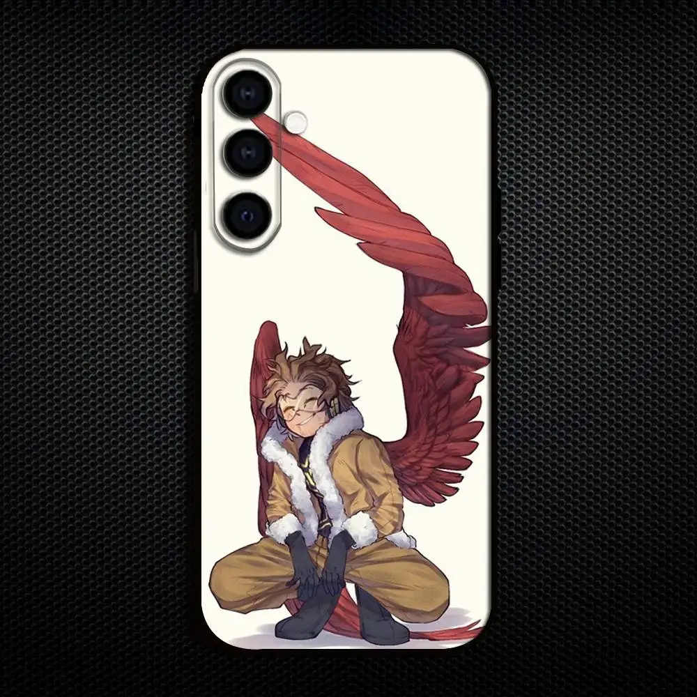 حافظة هاتف H-Hawks BNHA M-MHA لهاتف سامسونج جالاكسي A73، A72، A71، A70، A53، A52، A51، غطاء أسود ناعم آخر