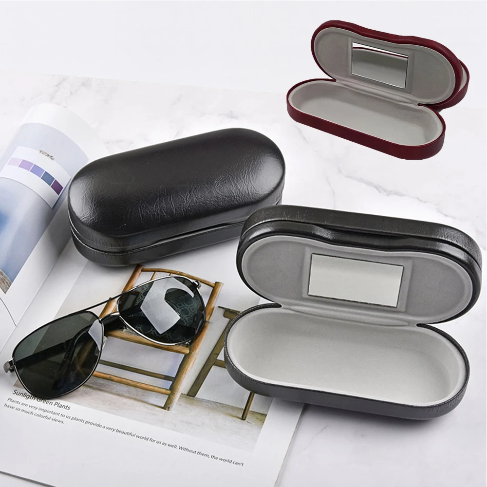Hot Double Layer Glasses Case Box Spectacle Sunglasses Case Double Eyeglasses Case Dual Use Eyeglasses Container Multifunction