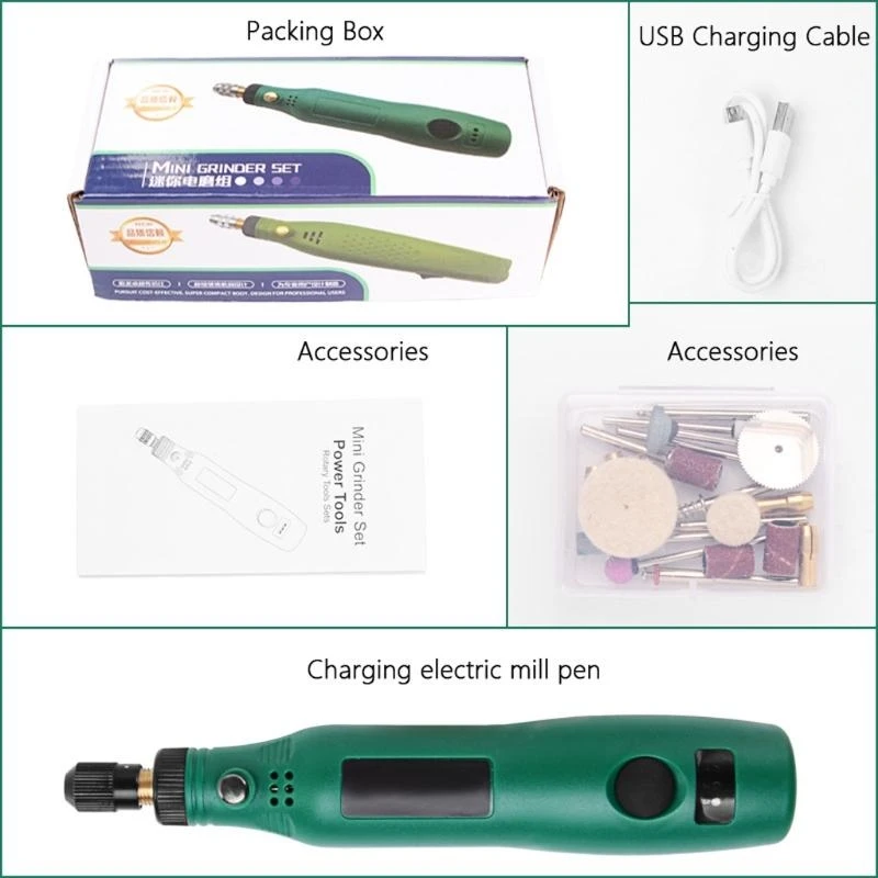

573B Cordless Rotary Tool 3-Speed and USB Charging Multi-Purpose Power Tool for DIY