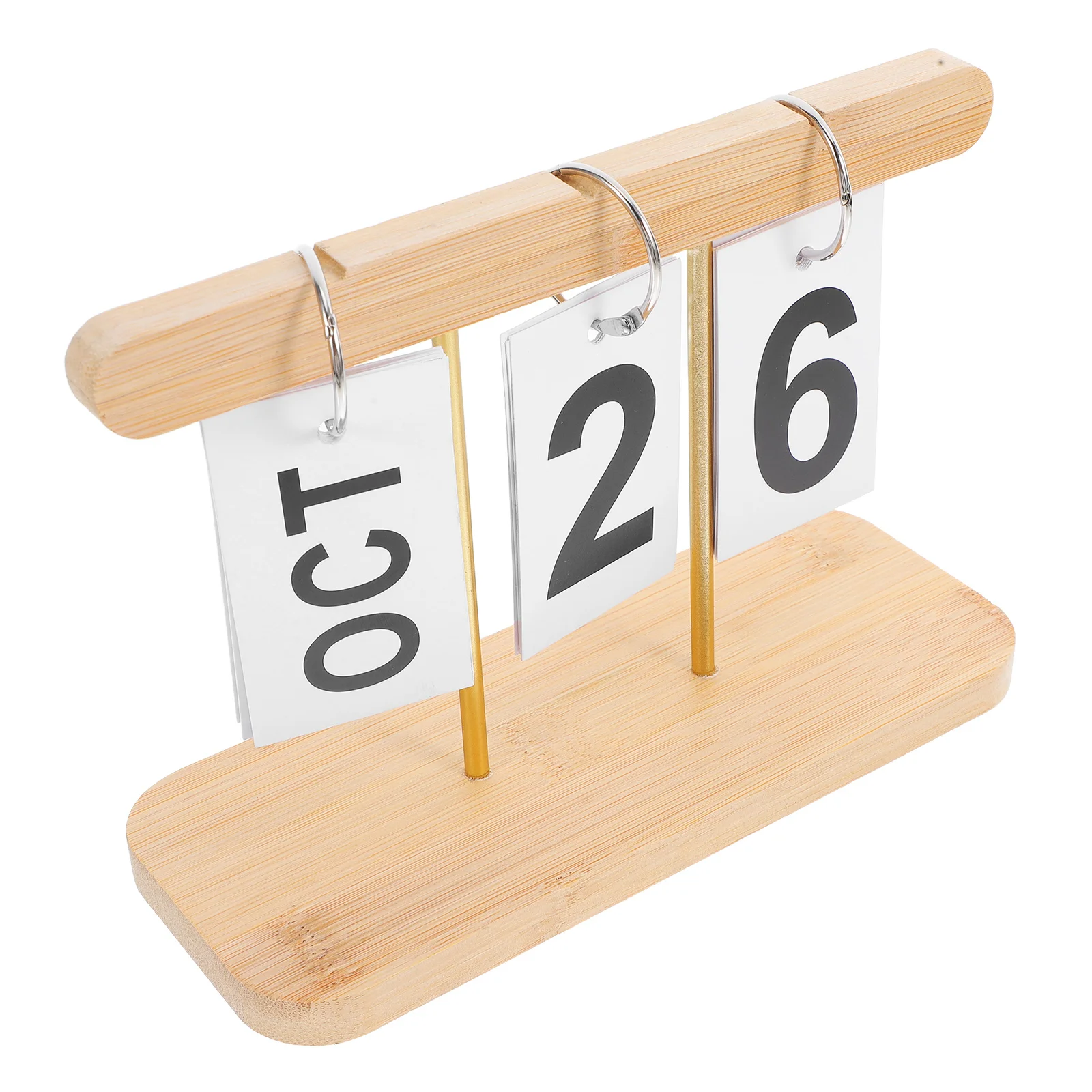 

Вечный бамбуковый календарь-флип для декора стола и дома, винтажный стиль, многофункциональное украшение, повседневное использование