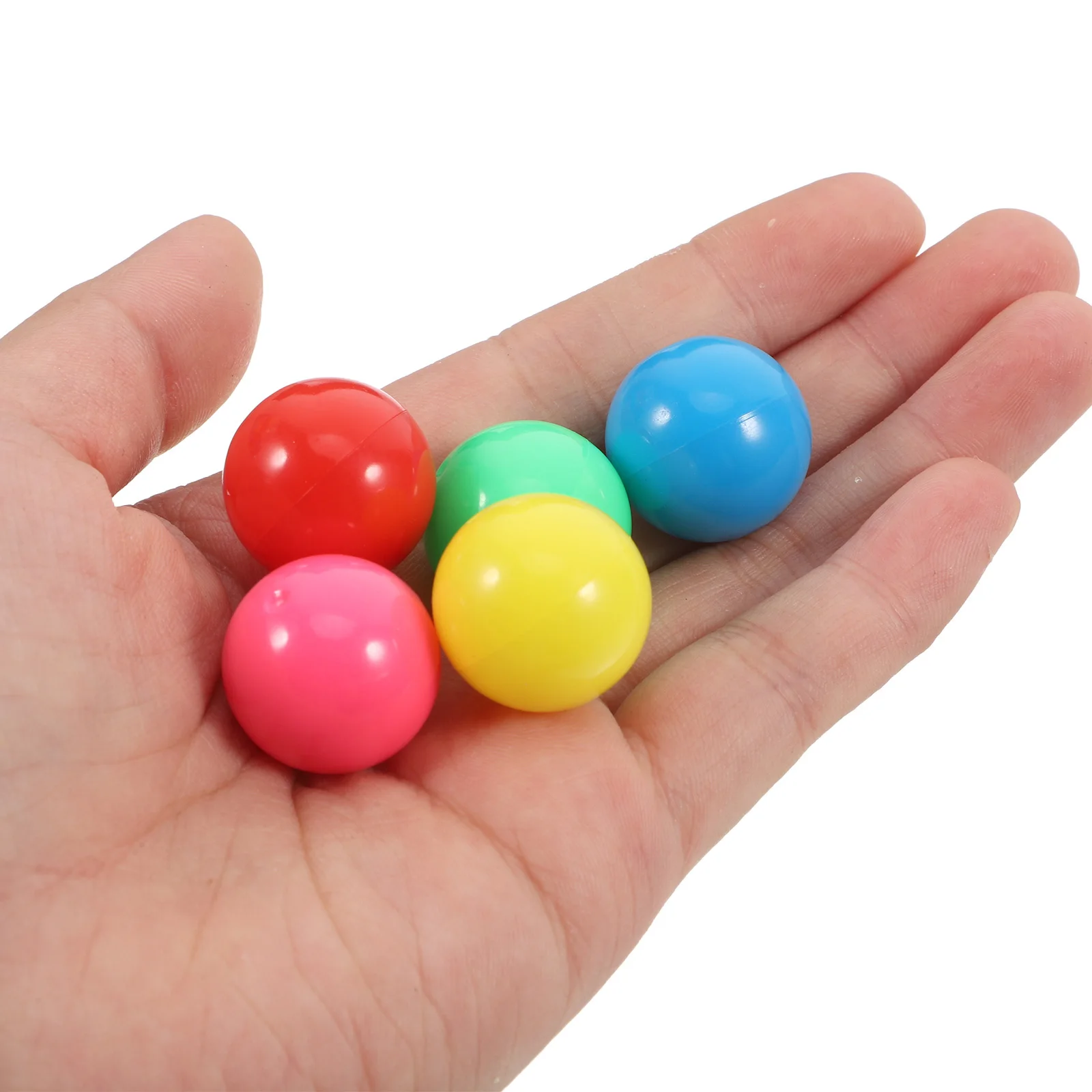 100Pcs Hollow Plastic Counting Balls Colorful 20Mm for Elementary Math Probability Games Marbles Set Colored Round Capsules