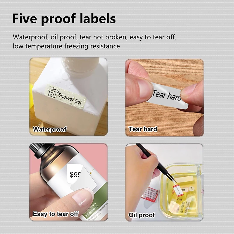 Marklife 1/3/6 لفات لاصق حراري ملصق أبيض شفاف للأشعة فوق البنفسجية متوافق مع طابعة الملصقات P15 P12 P11 D30 Q30