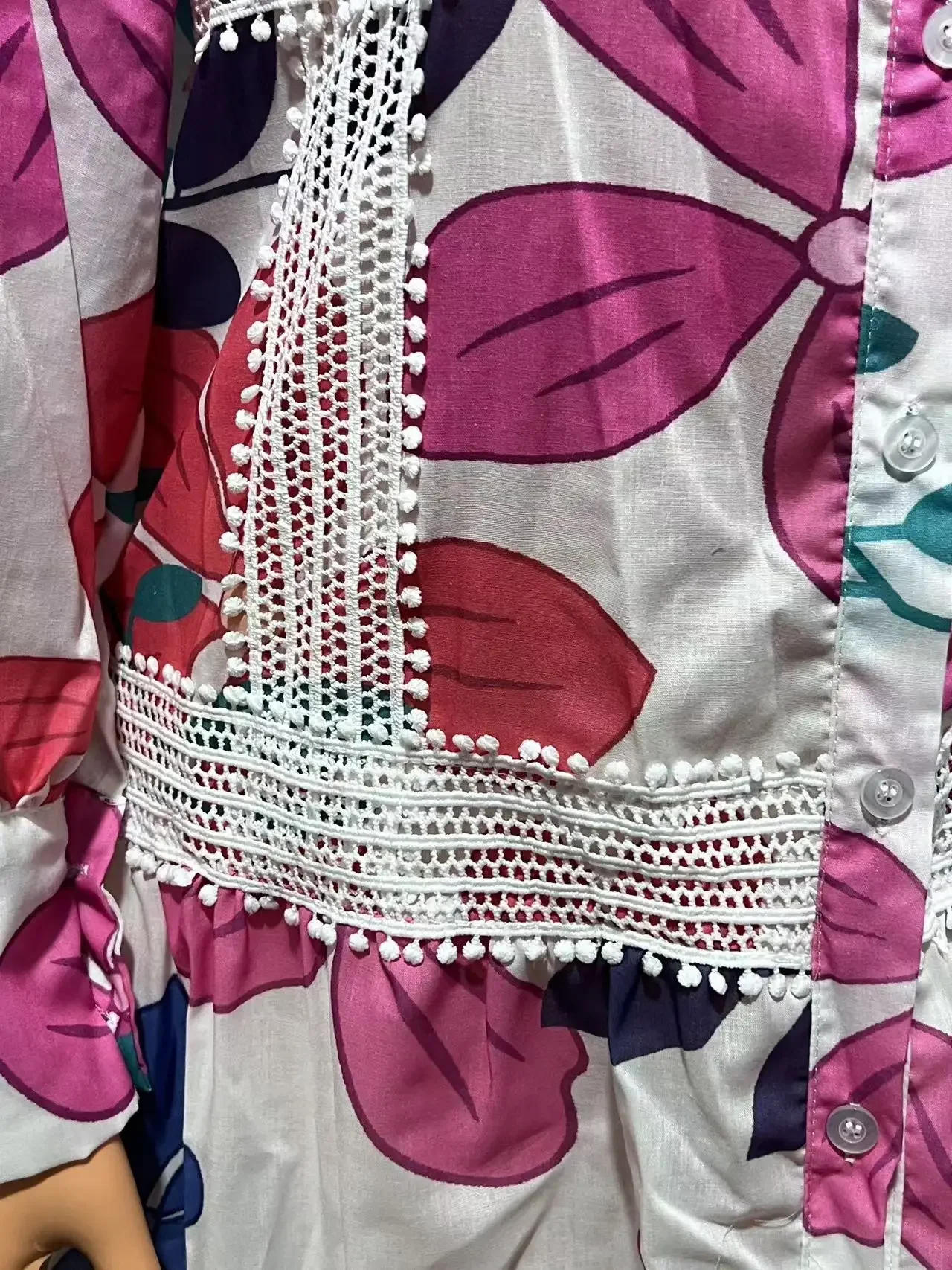 Lente zomer nieuwe vrouwen vestidos mode retro print elegante kant paneel shirt lange jurk vrouwelijke formele jurken