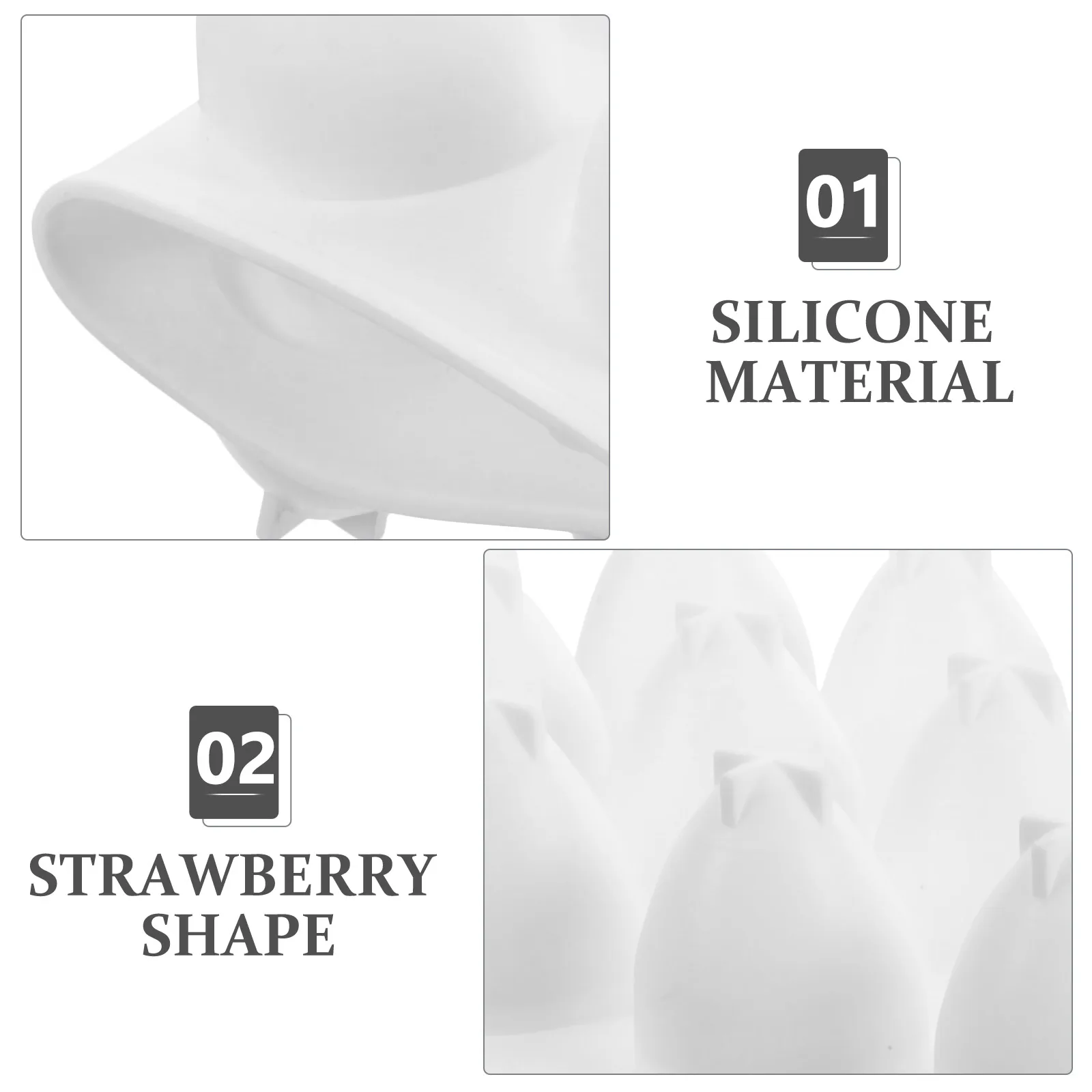 

Silicone Strawberry Mold Diy Chocolate Fondant Cake Casting Craft Tool Reusable Fruit Diy Molds Ornament Making Tools