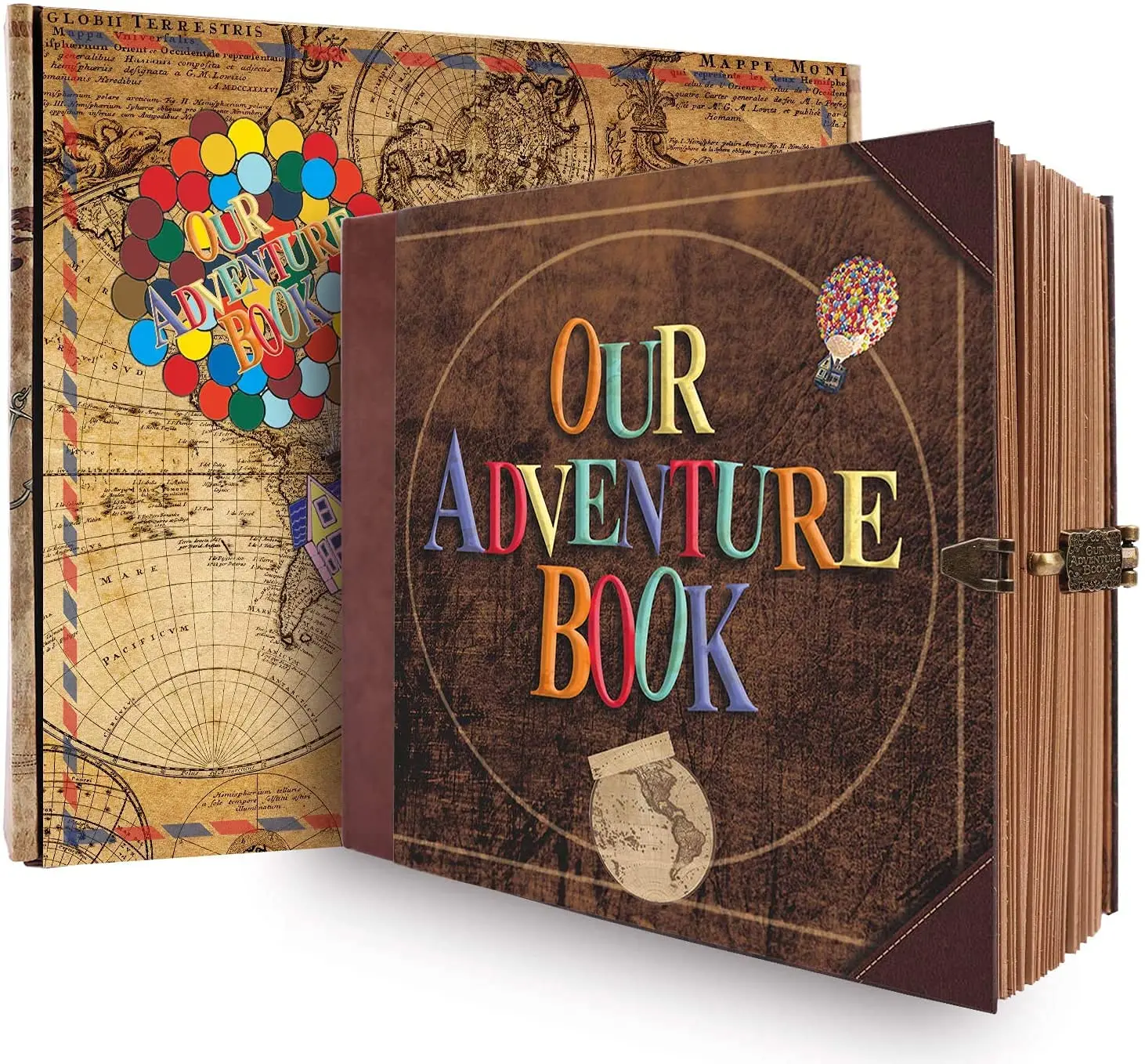 Adventure Book Travel Diary Album Scrapbook Retro Style Travel Memorabilia Guestbook DIY Anniversary Wedding Friend Gift Lady