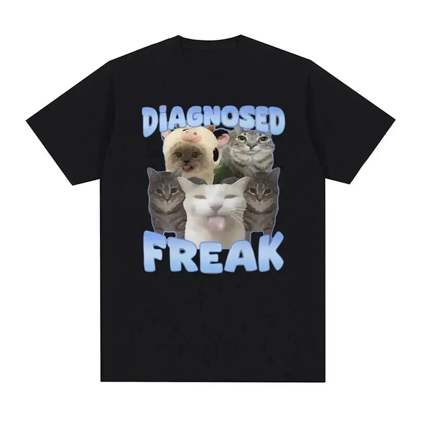 استيقظ Act سخيفة ميمي الجرافيك تي شيرت مضحك لطيف القط طباعة تي شيرتات قصيرة الاكمام المرأة عادية تي شيرت الصيف الشارع الشهير Y2K #6