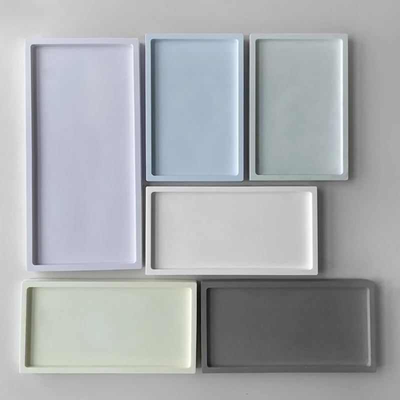 

3PCS Silicone Resin Tray Mould Rectangular Fruit Dish DIY Craft Decoration Mold for Resin Casting Plate Home Garden