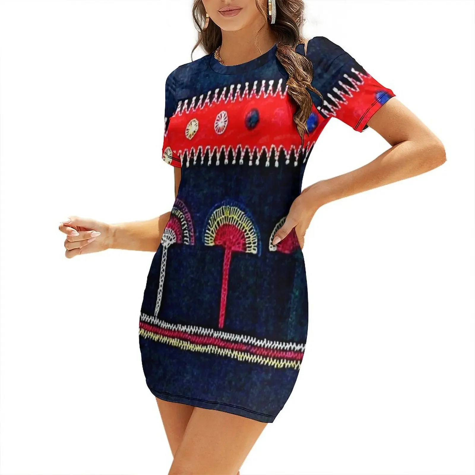 

Akha Tunic Short-Sleeved Dress dresses for women dresses for womens
