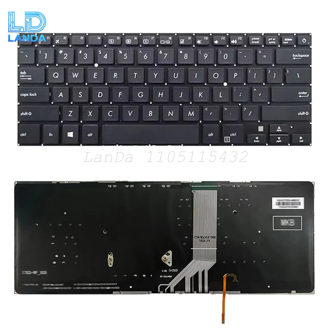 

Laptop Keyboard For ASU-S VivoBook S14 R421U R421UN R421UN8250 V480Q US Backlit