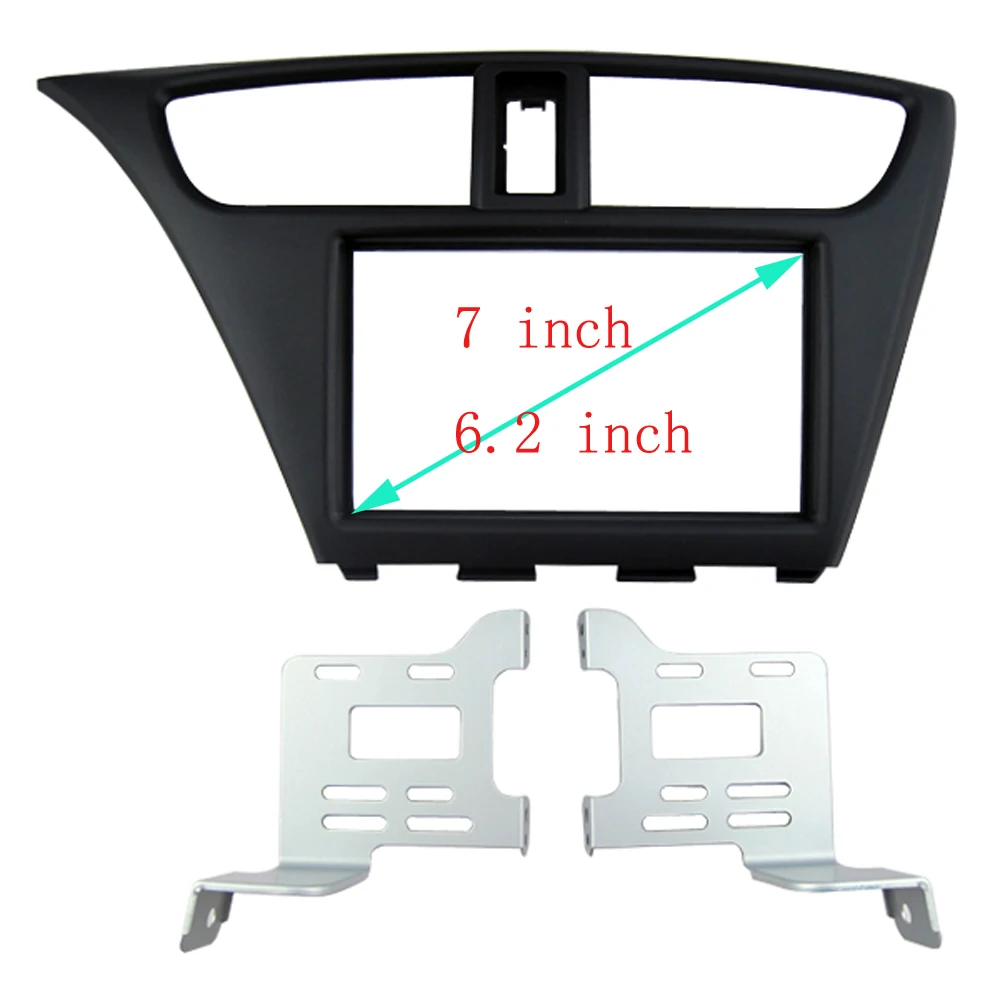 

Double Din Car Fascia Radio Panel for Honda Civic Hatchback 2012+ (Left Wheel) Dash Fitting Kit Install Facia Face Plate Bezel