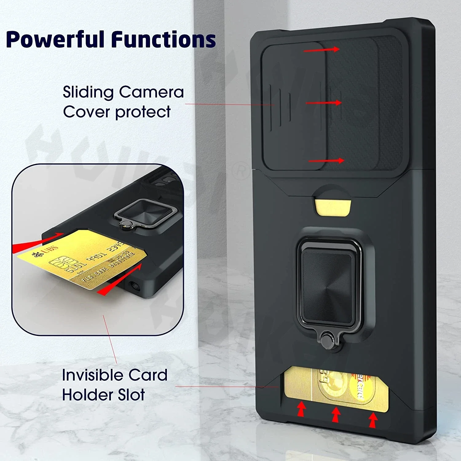 Custodia protettiva per carte a portafoglio antiurto per Samsung Galaxy S24 Ultra S23 FE S22 Note 20 Ultra A14 A54 A13 A53 Heavy Duty Armor Style