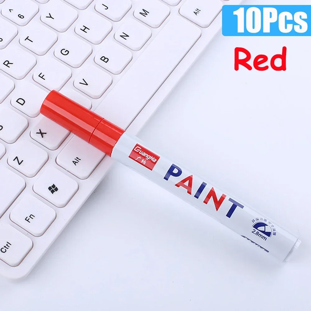 1–12 Stück weißer Permanent-Lackstift, bunte Reifenmarker, Gummi, Auto-Reifenprofil-Marker, Stifte, schnell trocknend, wasserdicht, für Metallfelsen
