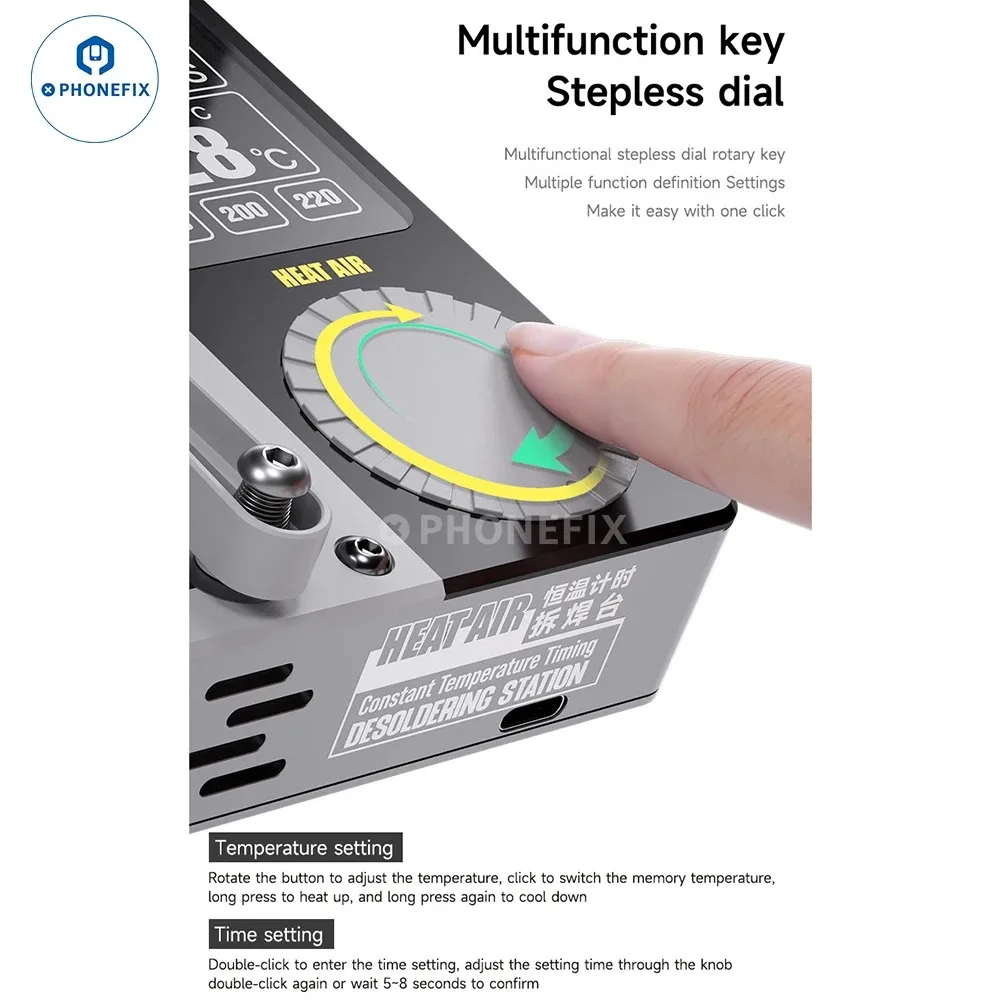 Mechanic Heat Air Preheating Platform Desoldering Station for iPhone X-15PM Motherboard Separation Bond Layered  Phyllota Repair