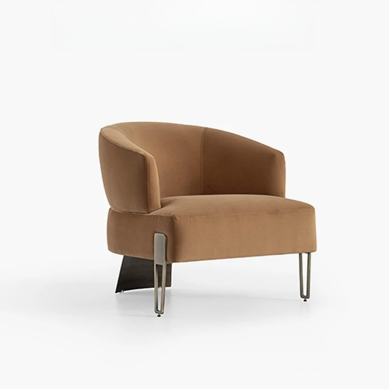 مجموعة أريكة فاخرة خفيفة من الفولاذ المقاوم للصدأ الإيطالي أثاث غرفة المعيشة الراقية أريكة ترفيهية بثلاثة مقاعد أريكة فاخرة #4