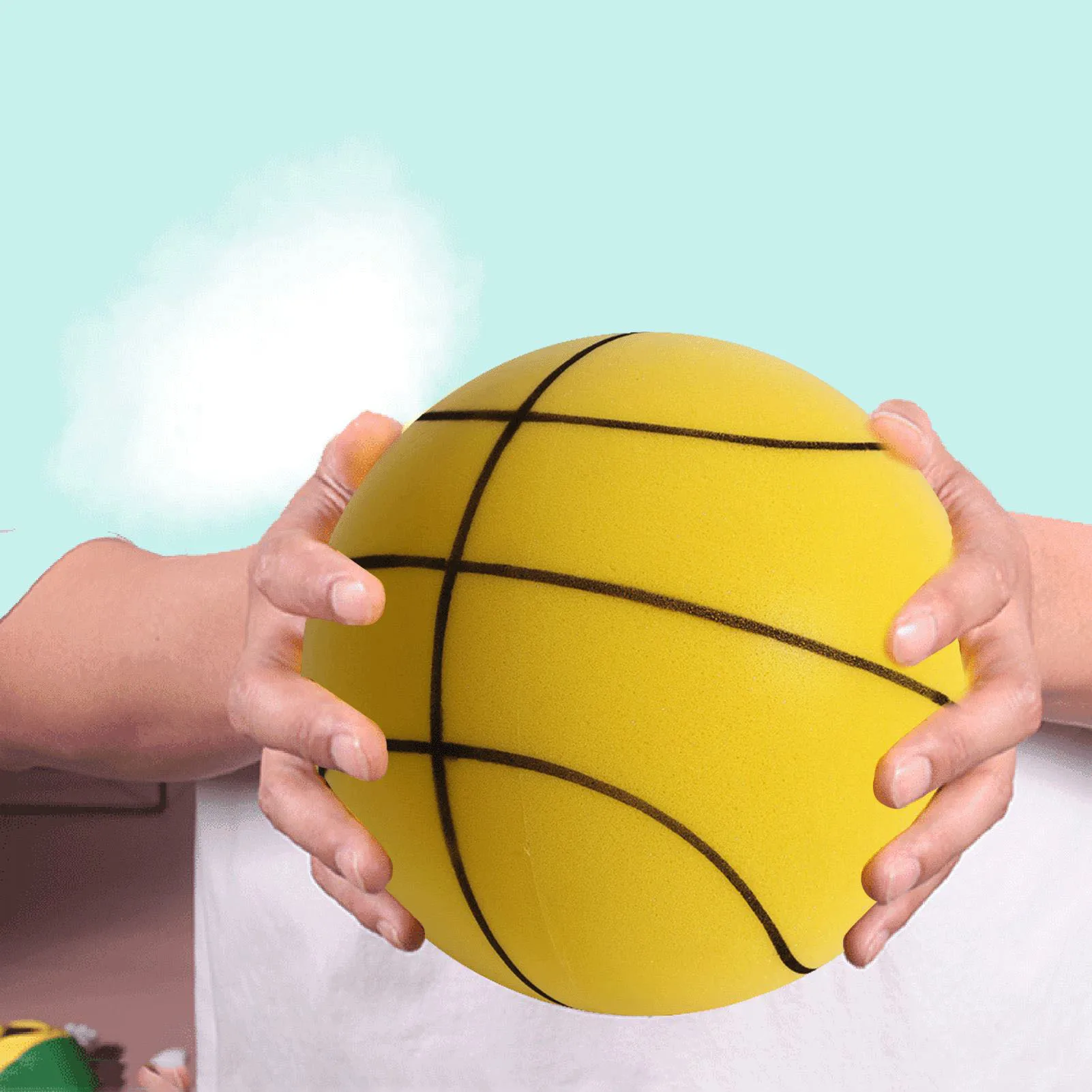 Baloncesto silencioso para interiores, alto rebote, poco ruido, entrenamiento de goteo para niños, espuma de alta densidad sin recubrimiento, deportes de práctica para niños pequeños